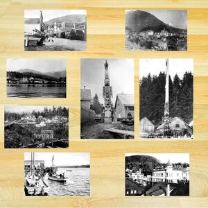 1915 Ketchikan, Alaska 8pc Vintage 4x6 Glossy Photos